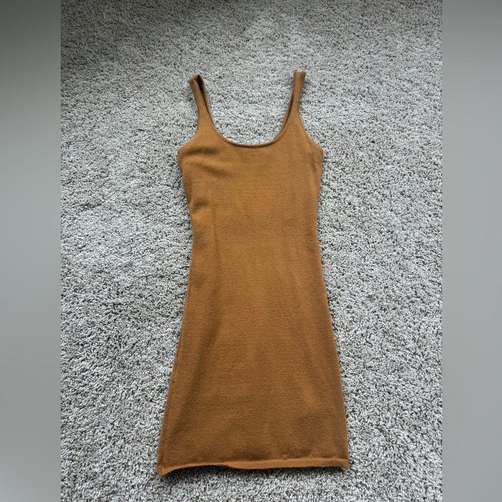 Camel mini dress (Get a Little Cozy Mini Dress- Small- Dress Up)